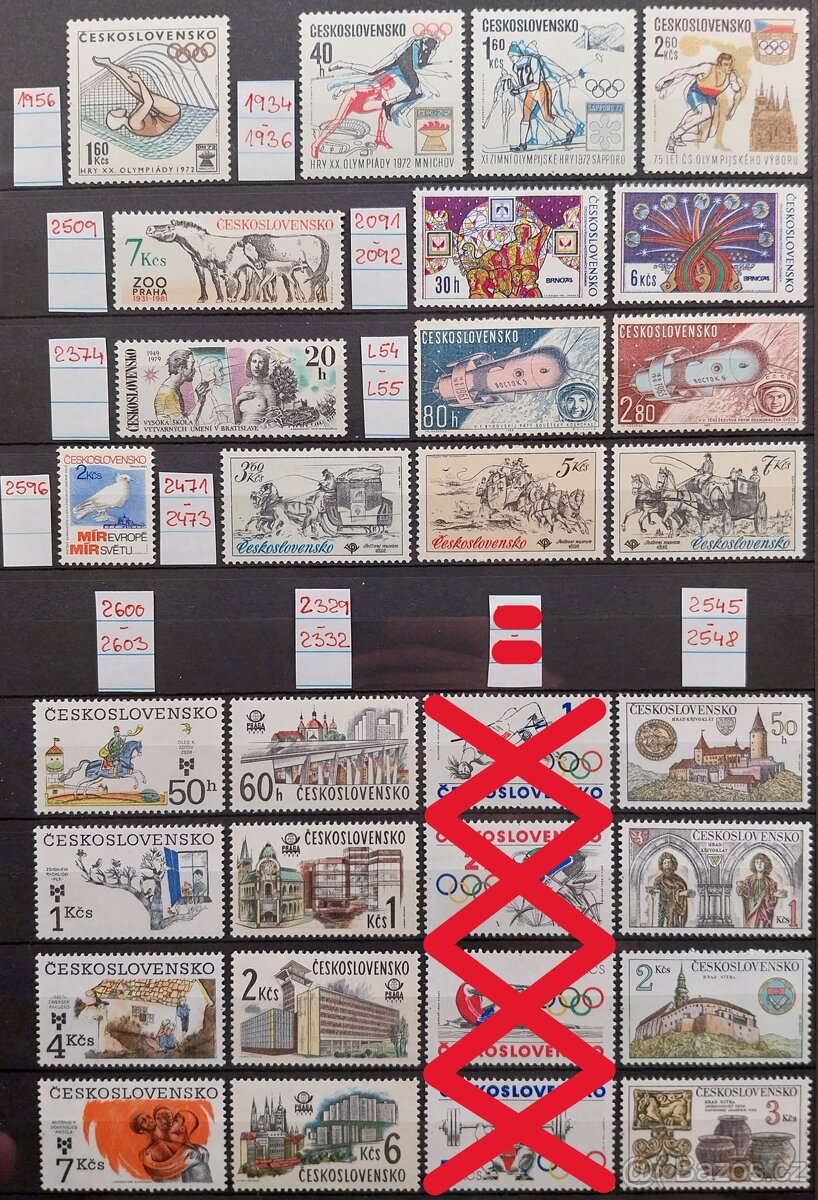 Známky ČESKOSLOVENSKO – 2
