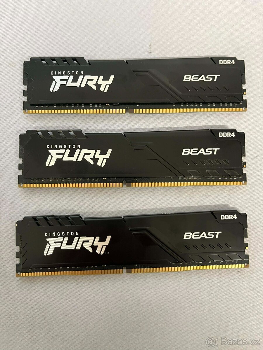 Kingston FURY 16GB DDR4 3200MHz CL16 Beast Black 1Gx8