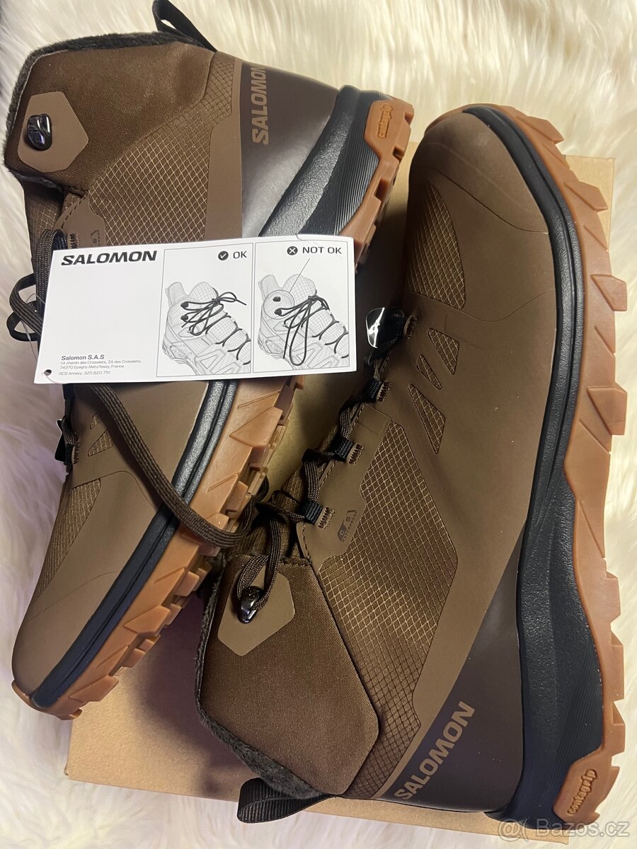 Boty SALOMON hnědé - 29,5 cm NOVÉ PC 3.950 Kč