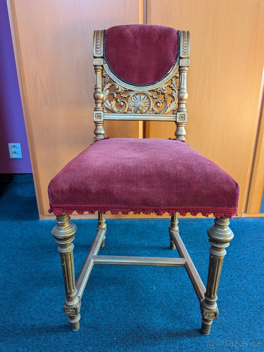 Starožitná čalouněná židle - historismus