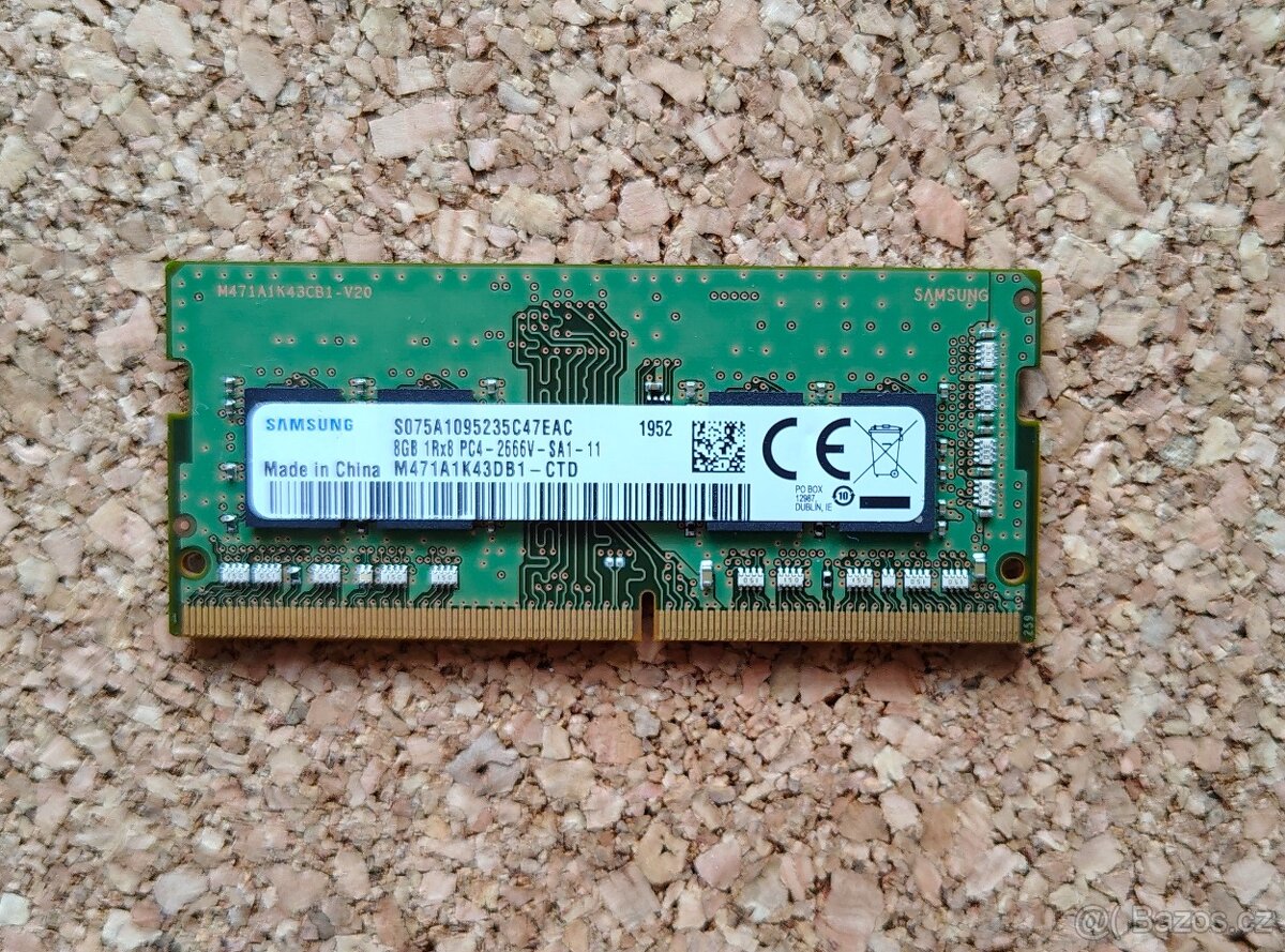 DDR4-8 GB, 2666 mHz, notebook