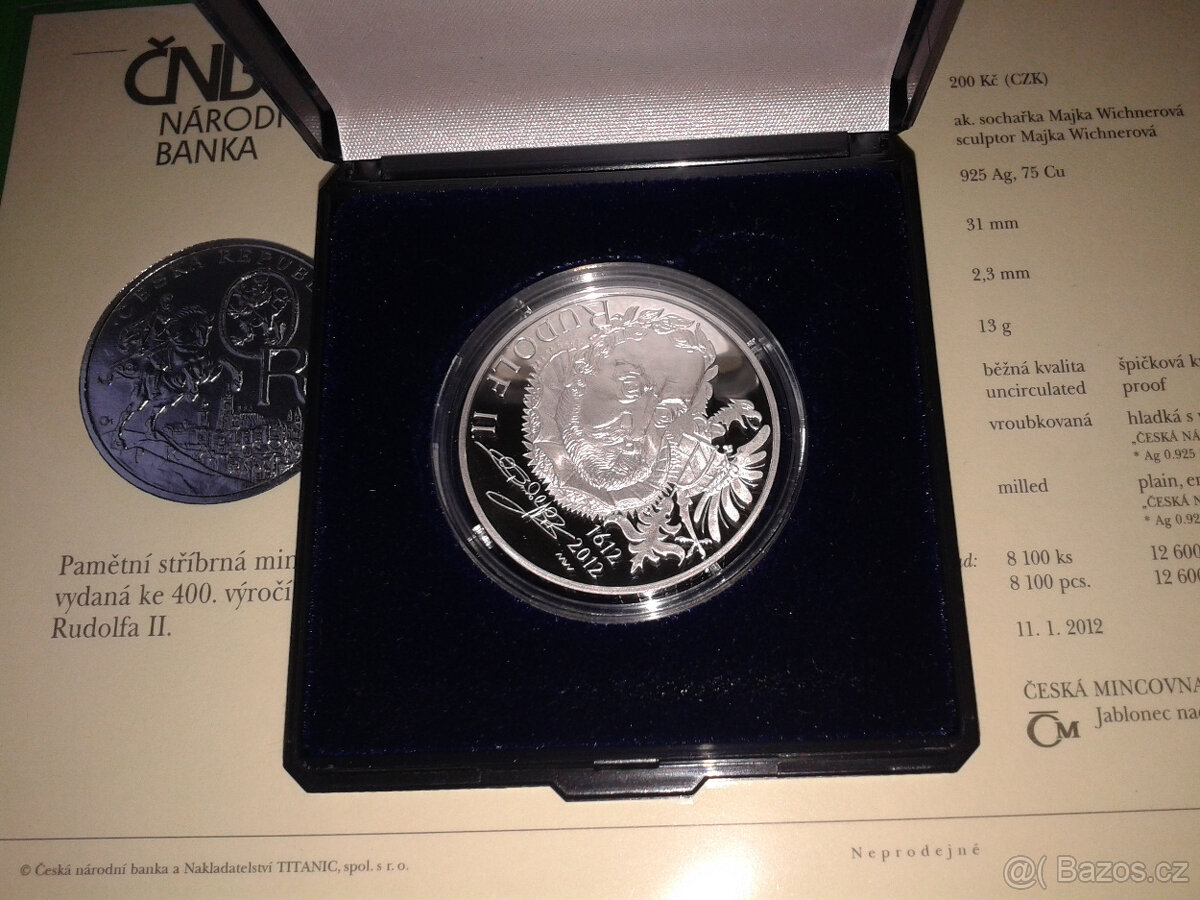 200 Kč 2012 - Rudolf II. proof
