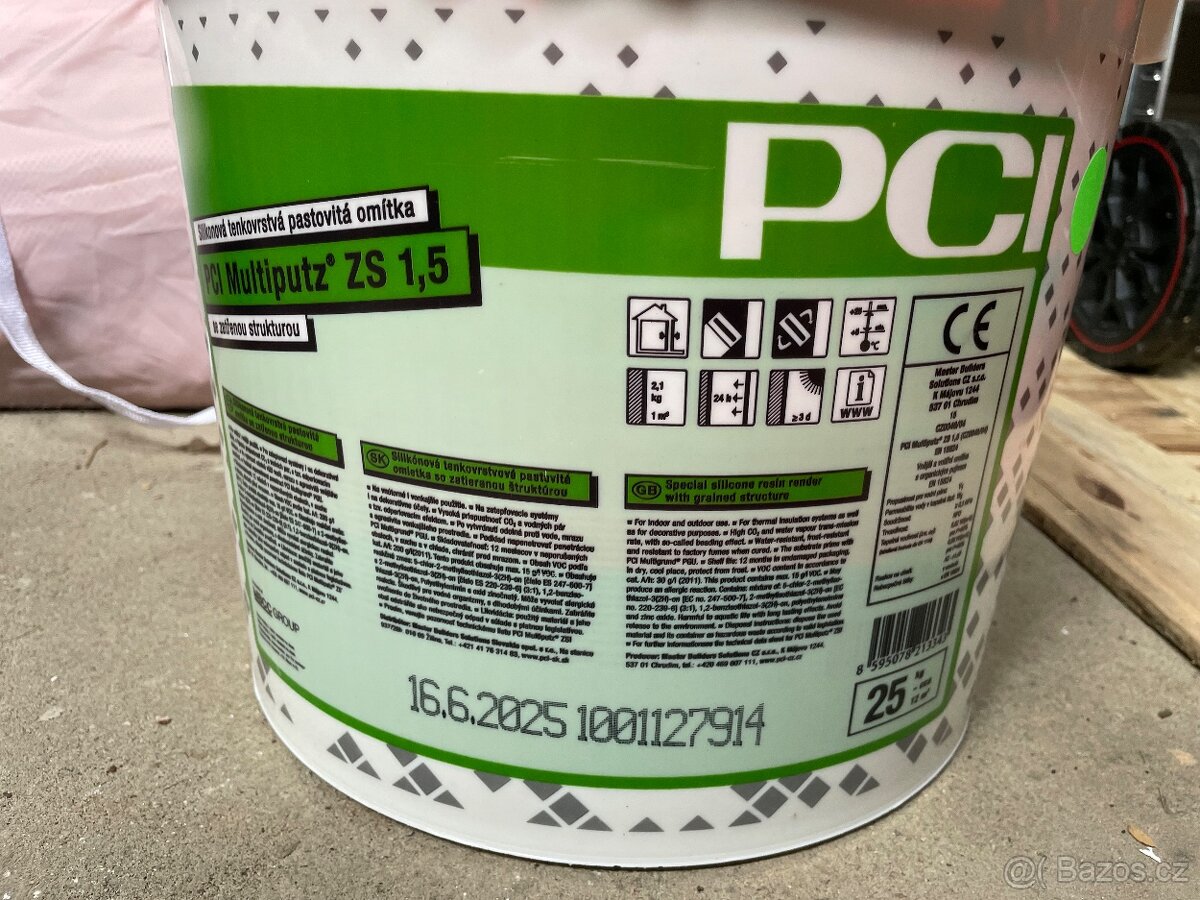 Omítka silikonová PCI Multiputz ZS zatíraná