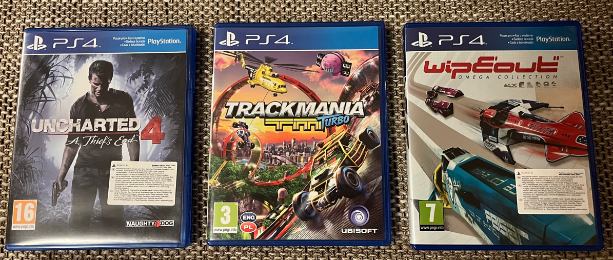Hry na PS4: Trackmania Turbo, Uncharted 4, Wipeout