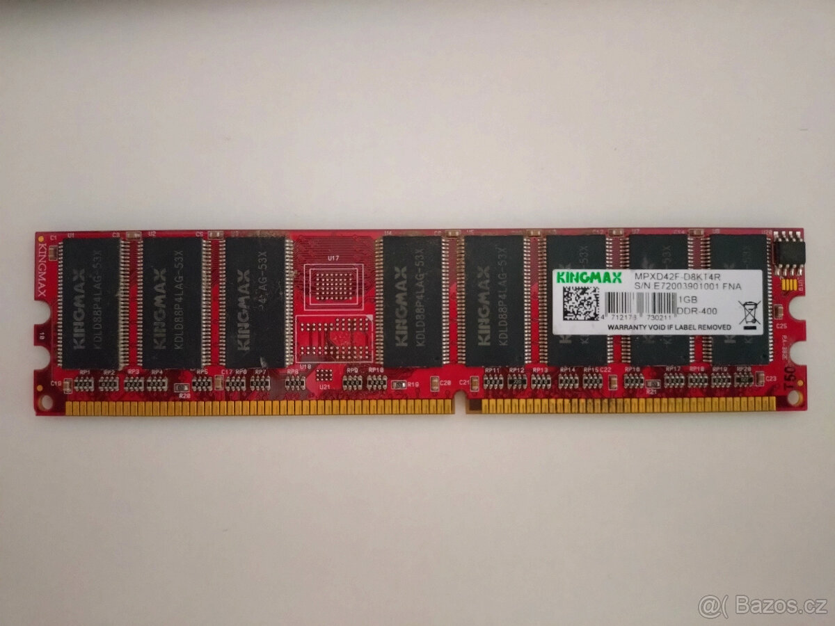 Paměť KINGMAX 1GB DDR-400