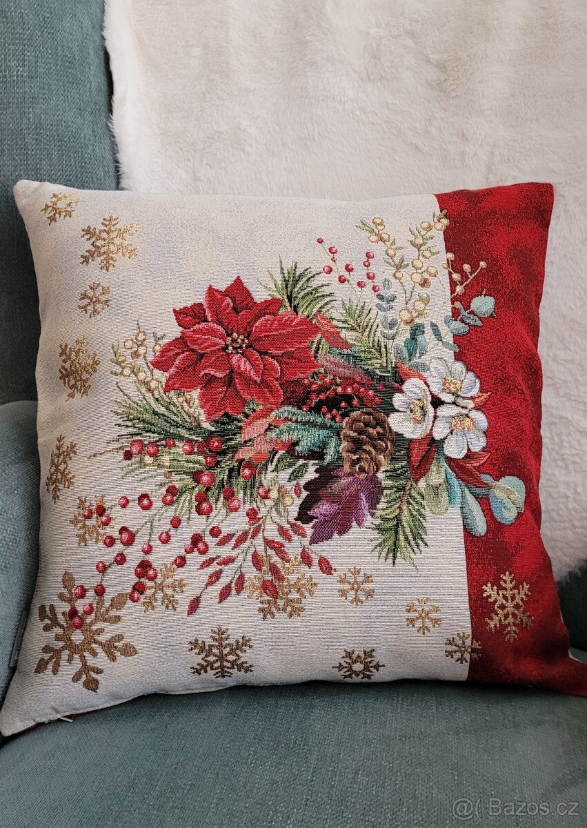 Povlak na polštářek, vánoční I.