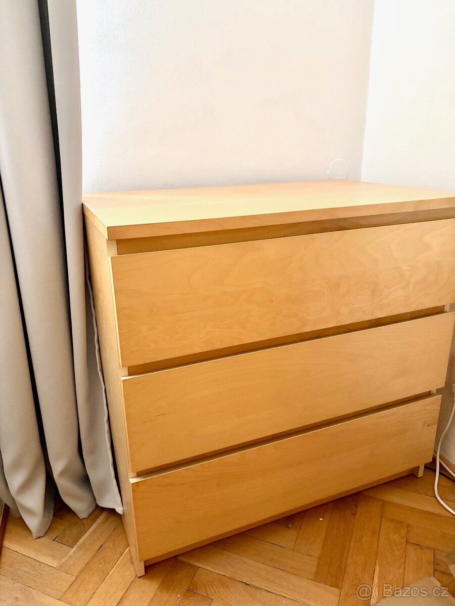 Komody MALM 2 ks bříza