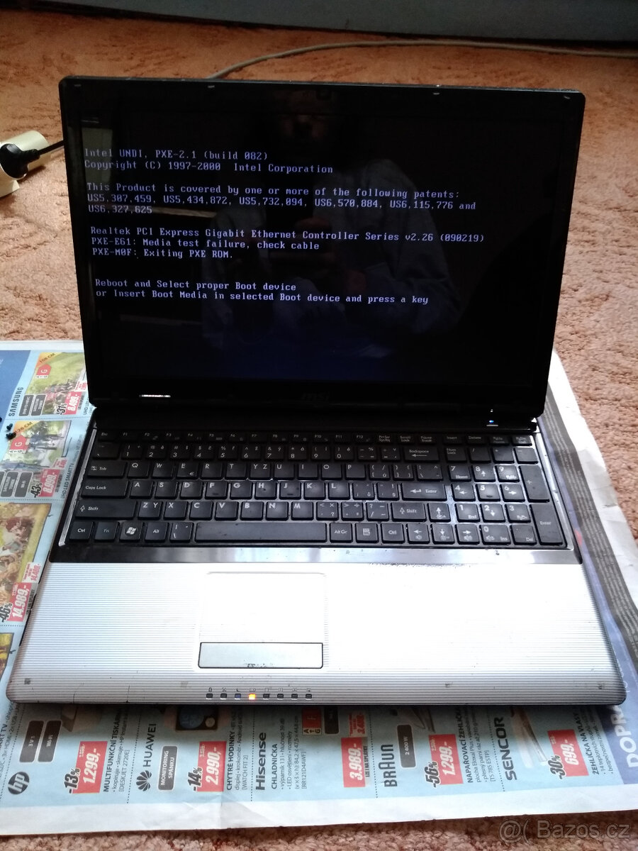 Notebook MSI CR 620 díly