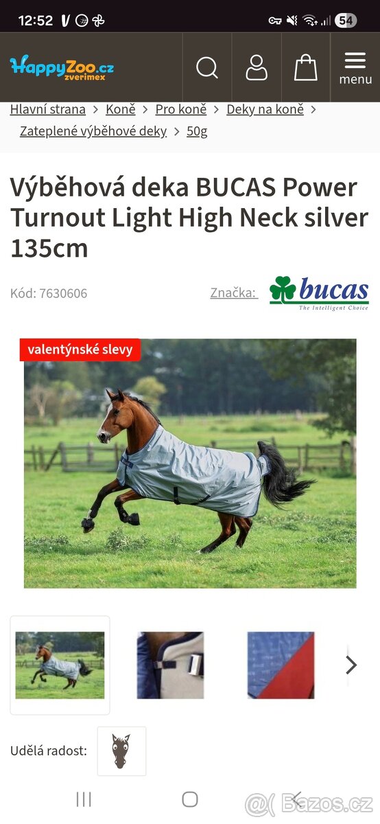 NOVÁ BUCAS Power Tournout Light High Neck silver 135cm