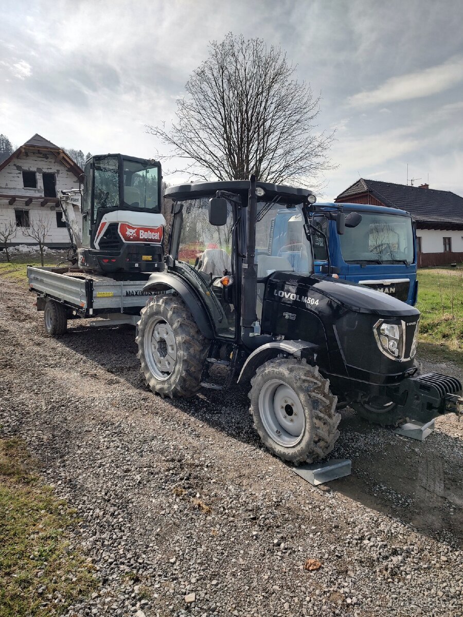 Bagr, zemní práce. pařezy