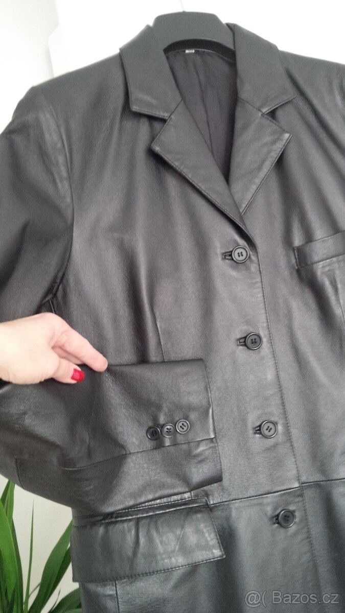 Dámský kožený kabát, vel. 38