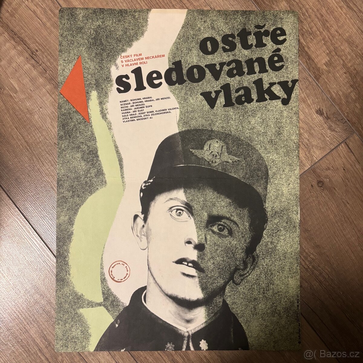 Originální kino plakát Ostře sledované vlaky (Oscar)