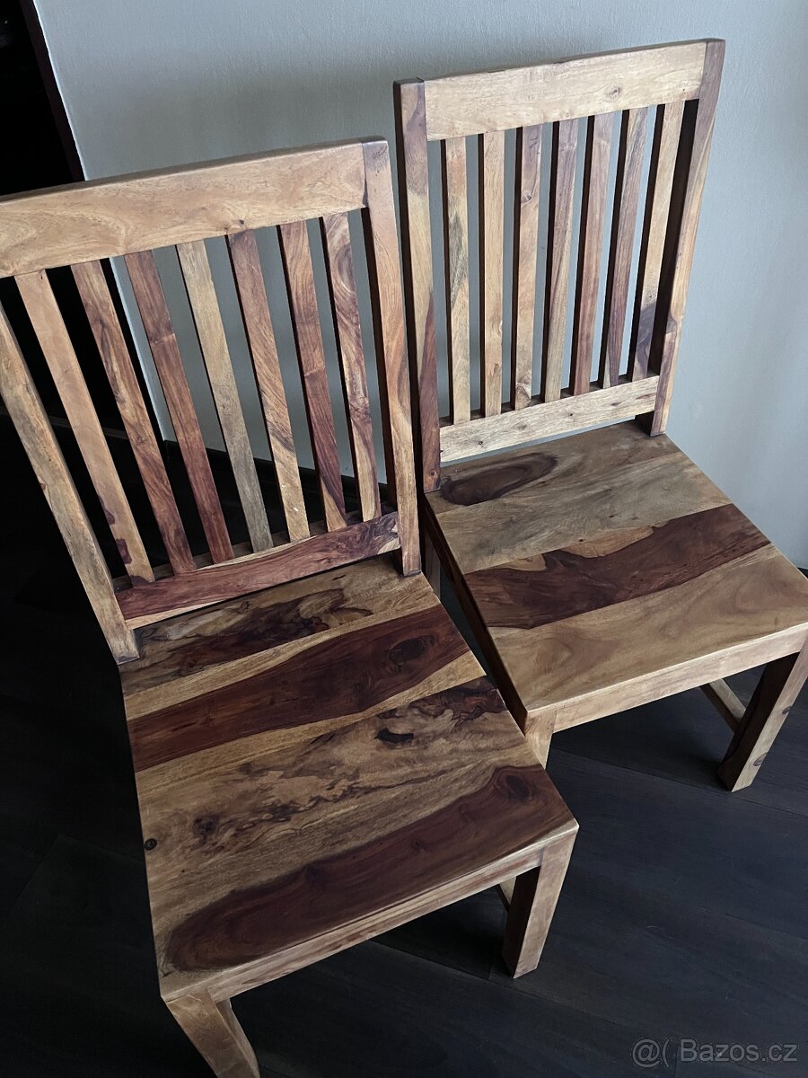 ŽIDLE Z MASIVU - PALISANDR