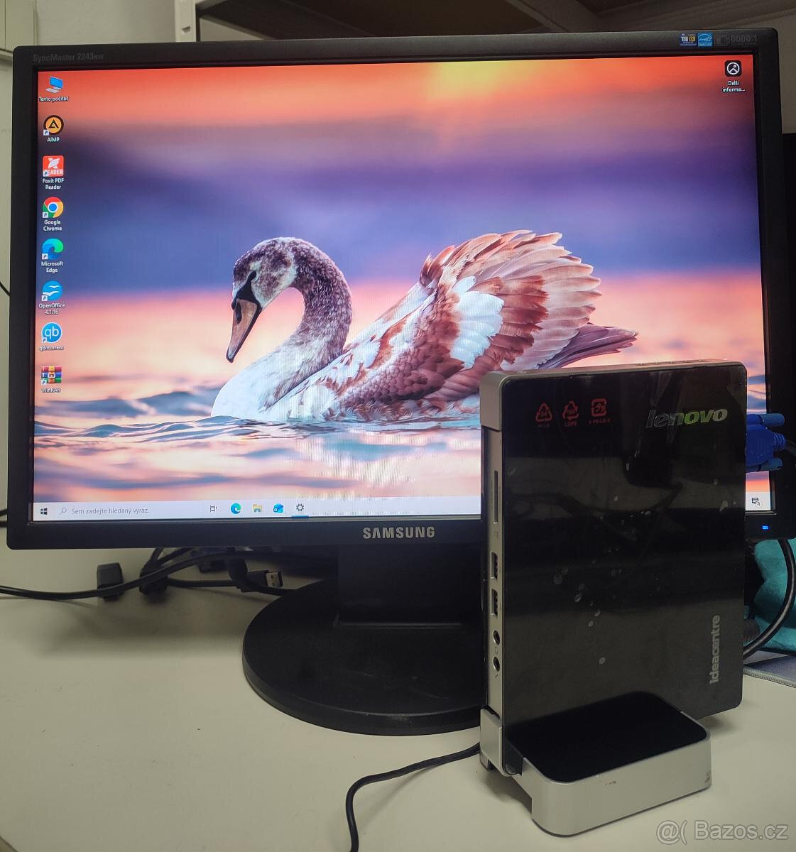 Lenovo Q190 mini PC + monitor Samsung