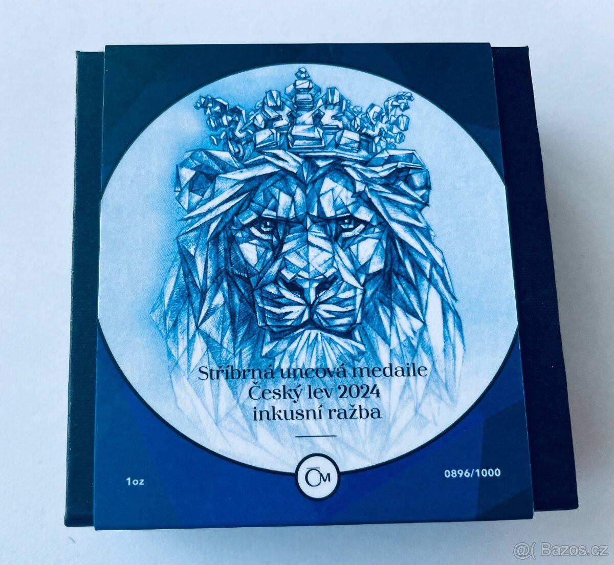STŘÍBRNÁ MEDAILE ČESKÝ LEV 2024 inkusní ražba