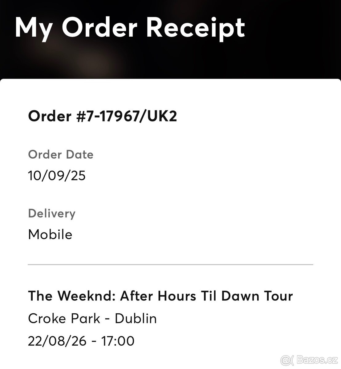 The Weeknd - After Hours Til Dawn Tour 2026 - Dublin