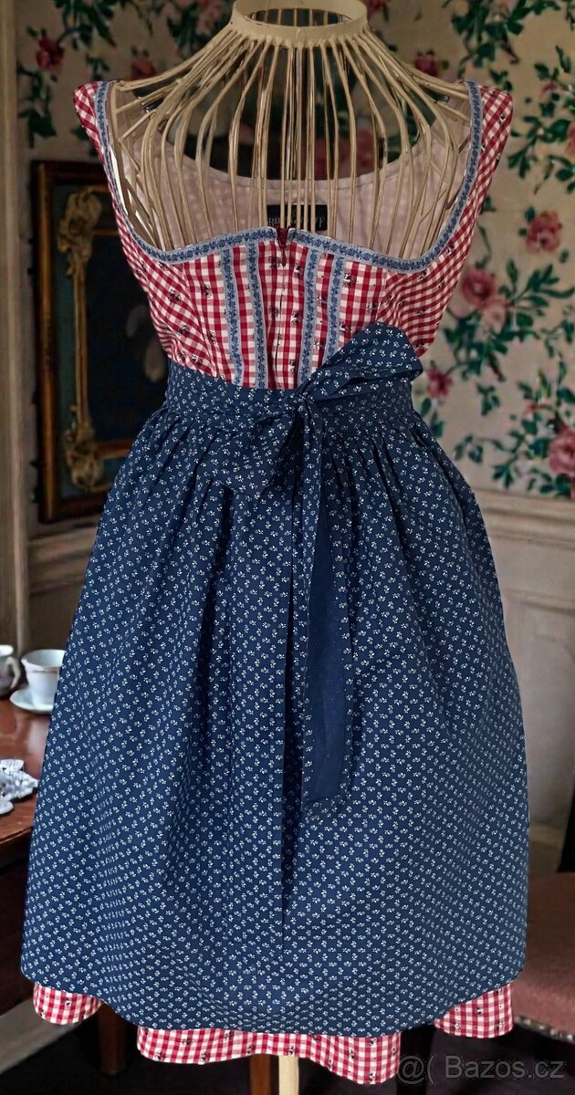 Dámské šaty dirndl, selský styl vel. 42