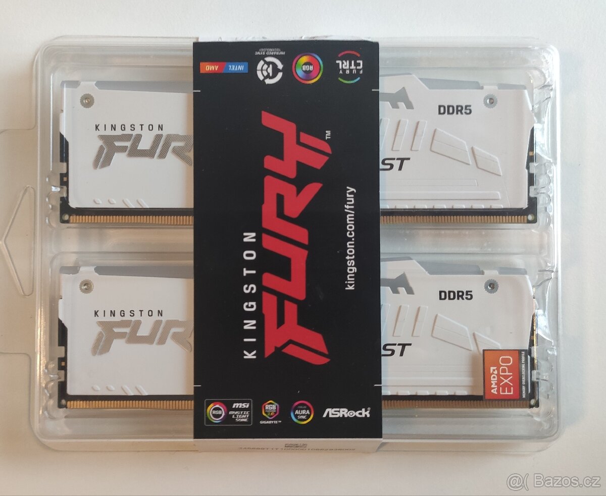 Kingston FURY Beast White RGB 32GB KIT DDR5 6000MHz