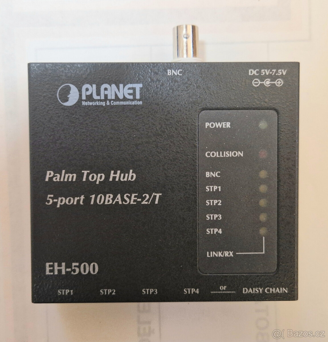 Retro kapesni 10Mbit switch RJ45 a BNC