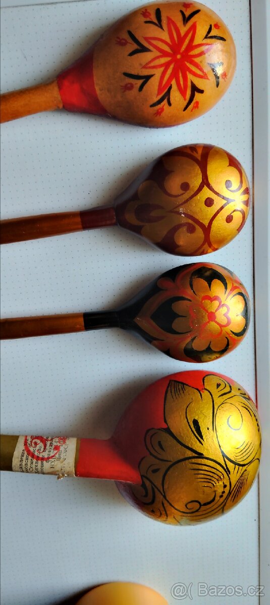 Dřevěné ručně malované lžíce SSSR