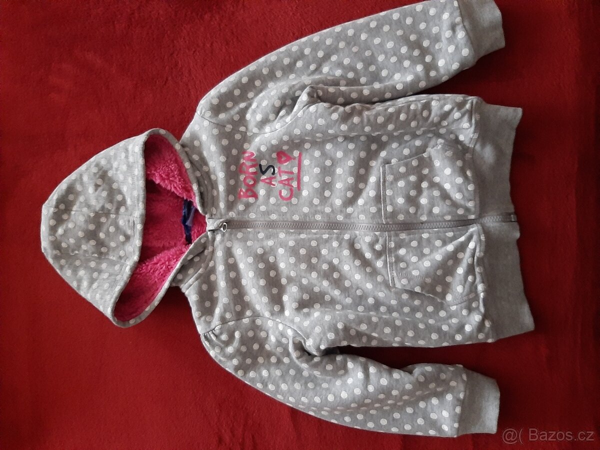 Dívčí šedá mikina zn. Lupilu, vel.110-116