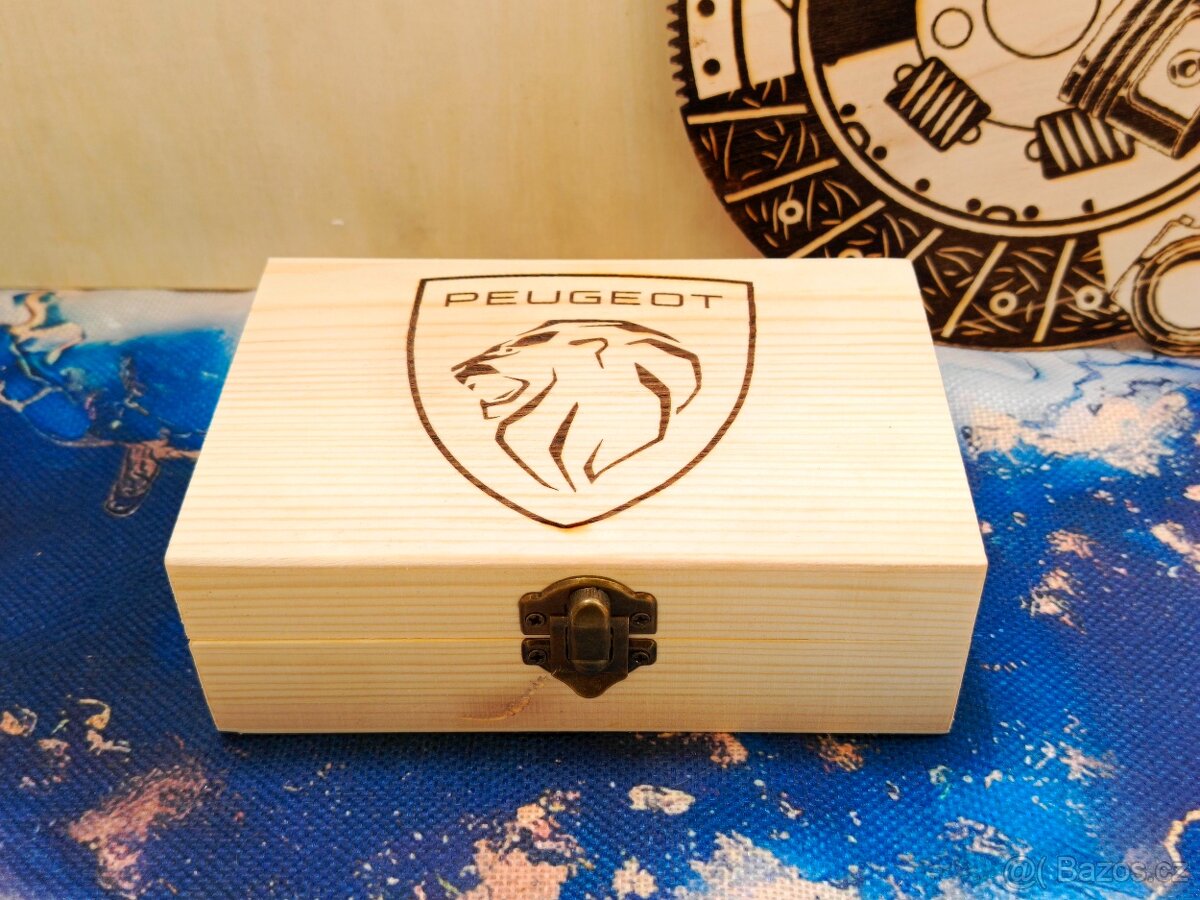 Dřevěná krabička Peugeot