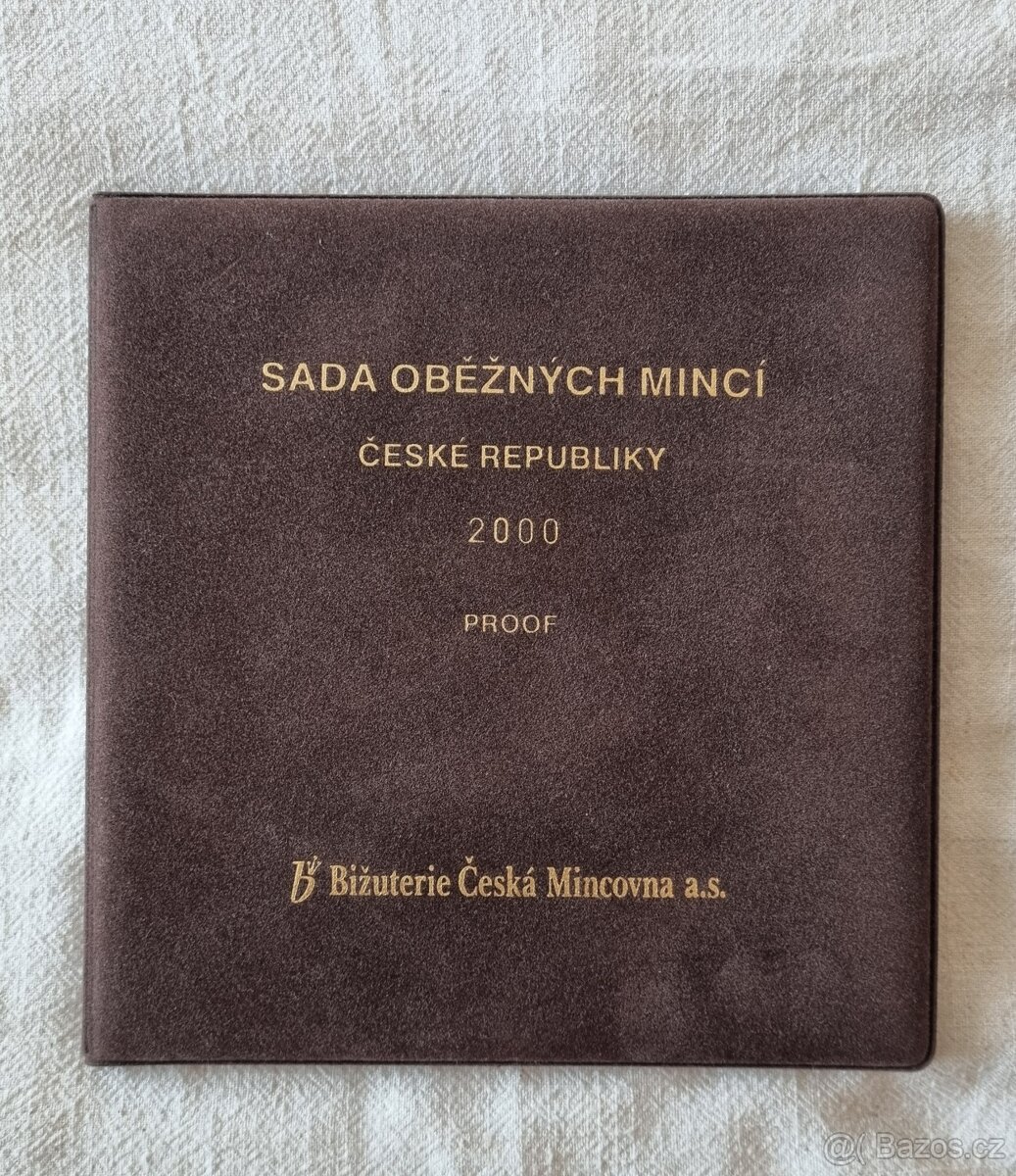 SADA OBĚŽNÝCH MINCI ČESKÉ REPUBLIKY 2000 PROOF
