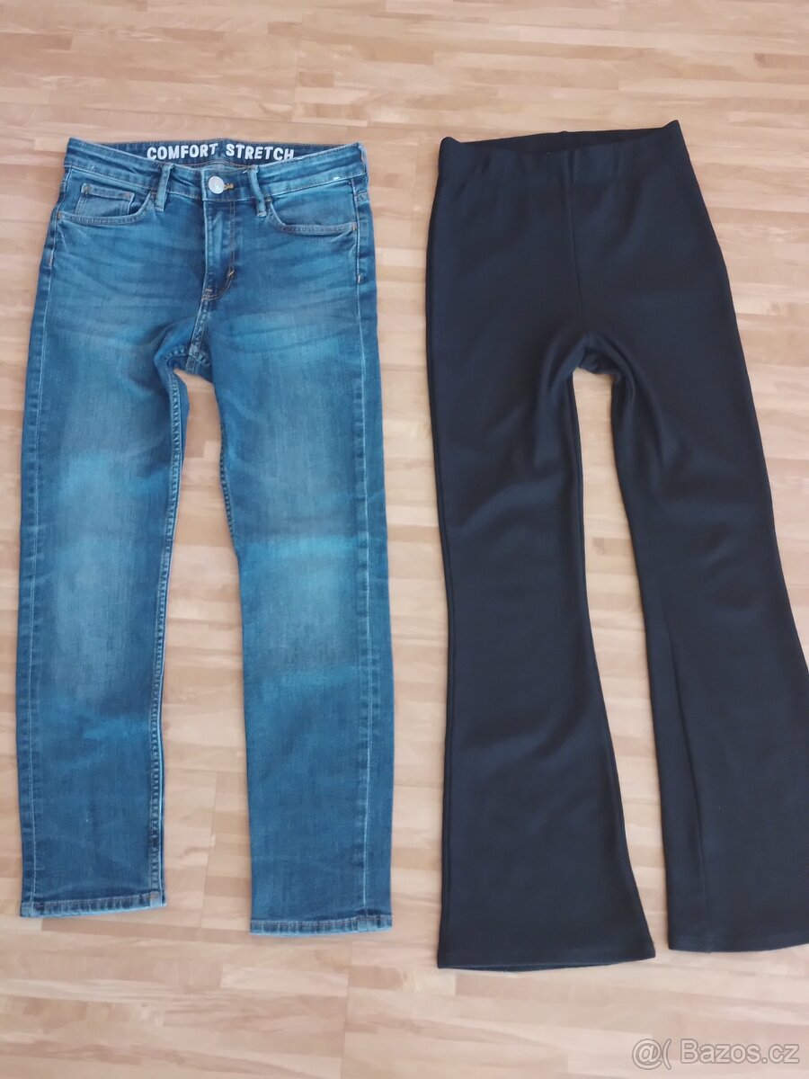 Divci rifle, vel. 152 a černé kalhoty, vel. 146