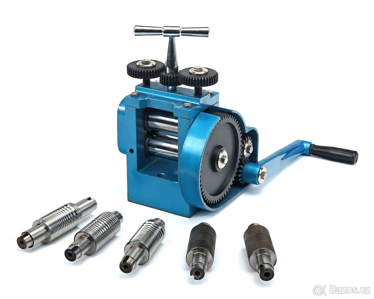 Šperkařská rolovačka/válcovačka TrueTech se 7 rolnami, 75mm