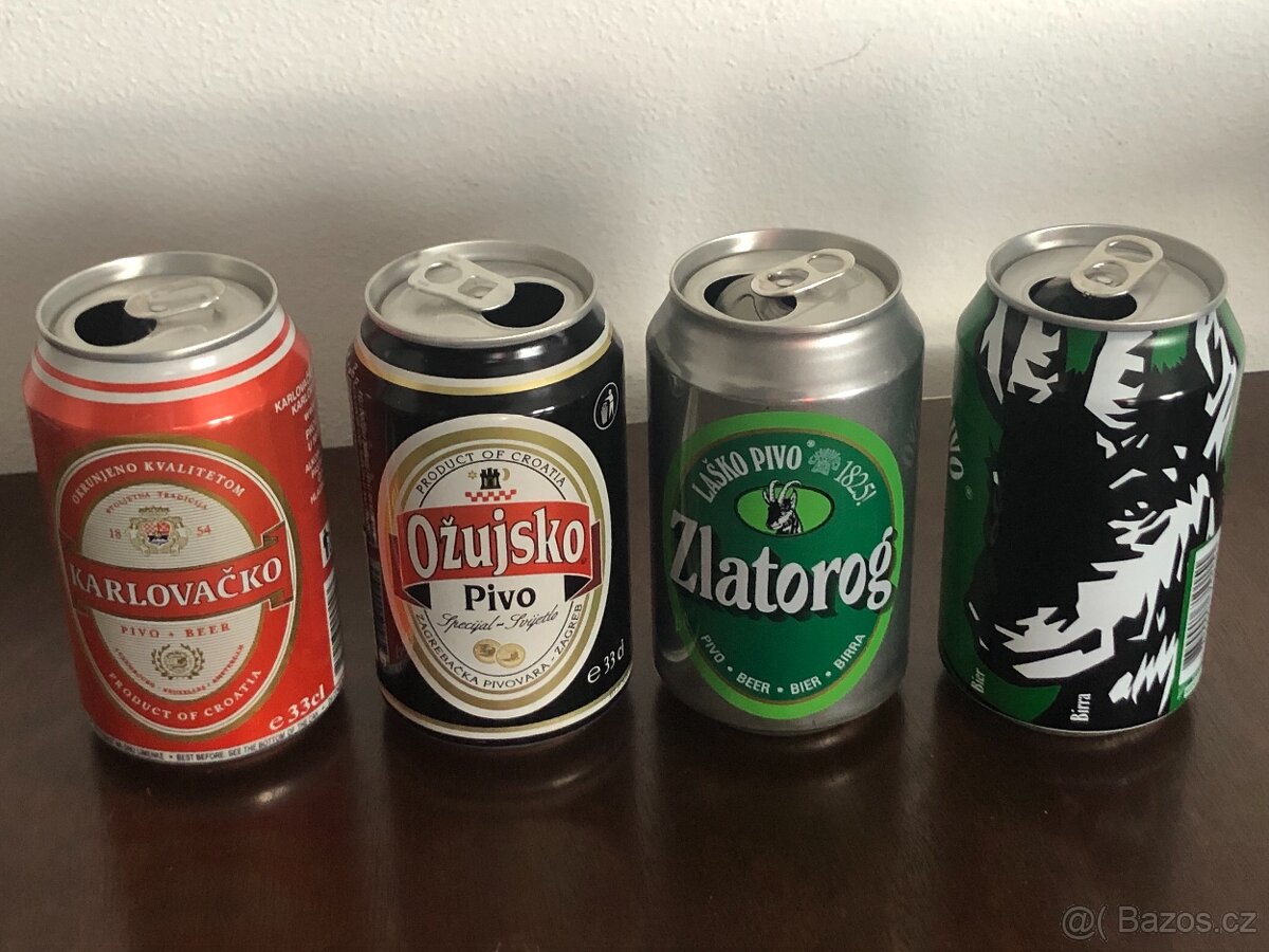 Pivní plechovky a lahve