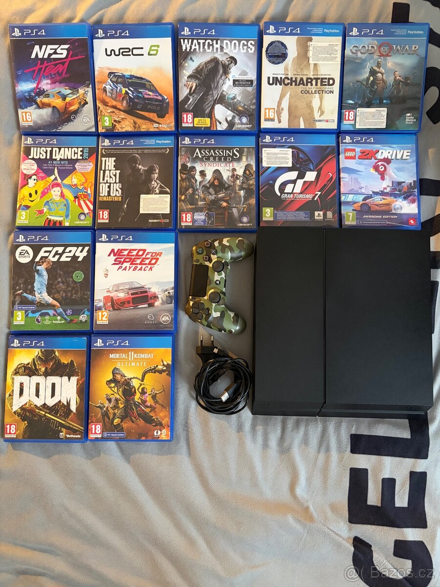 PS4 slim včetně her