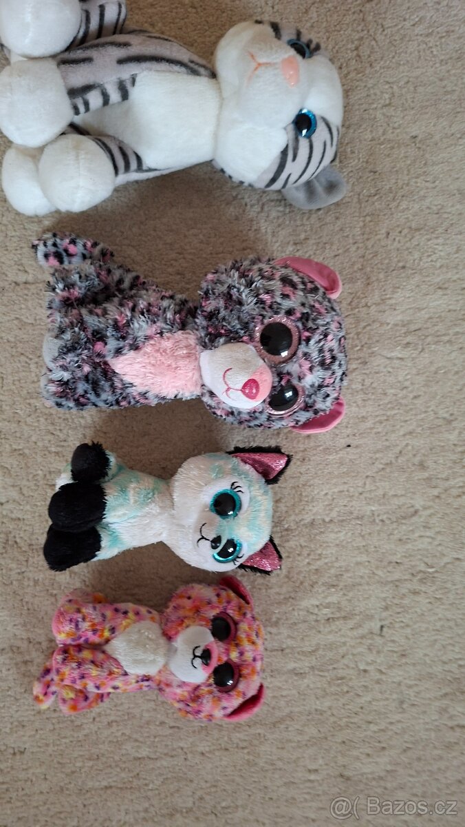 set 5x plyšový kočička