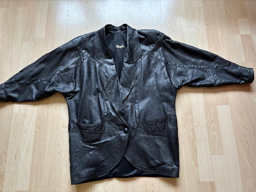 dámské kožené sako černé, vel. M
