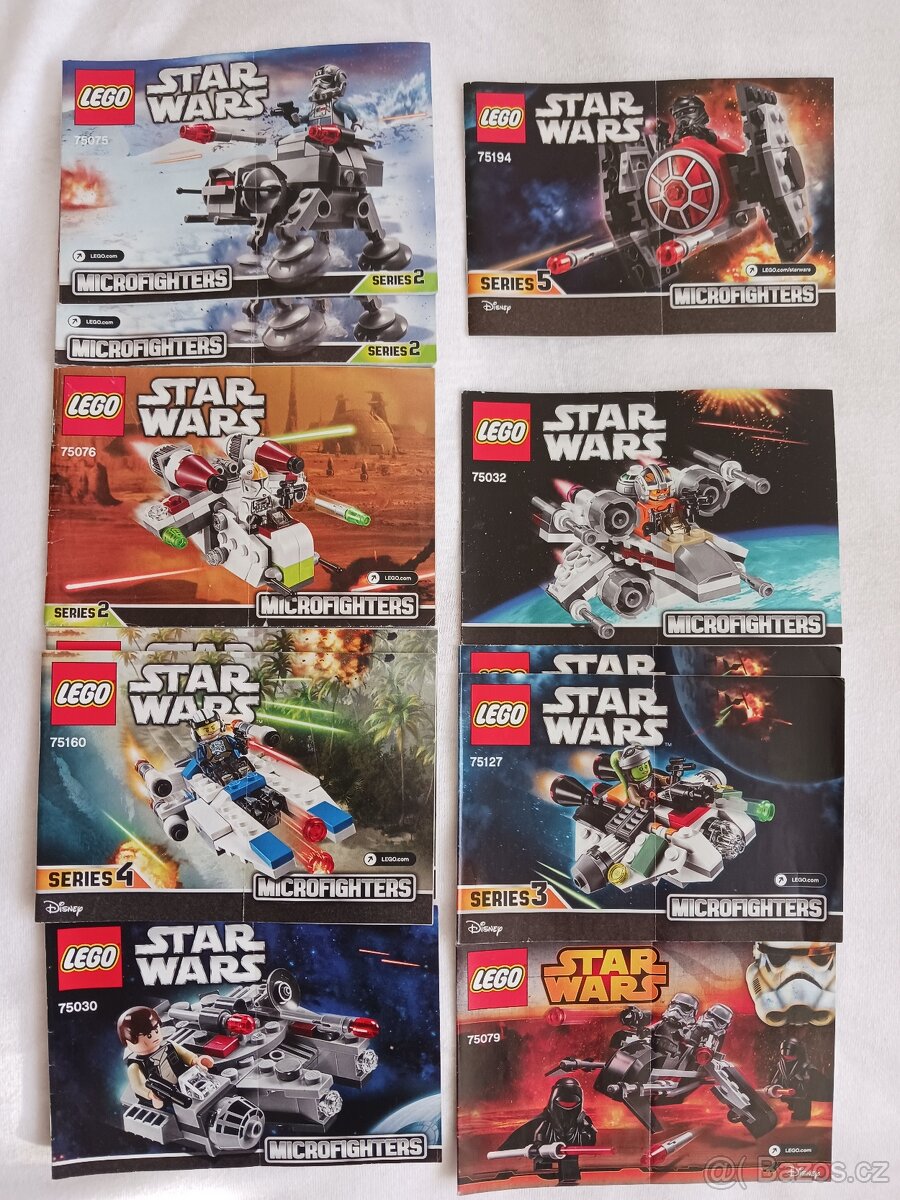 PRODÁM LEGO STAR WARS ORIGINAL NÁVODY
