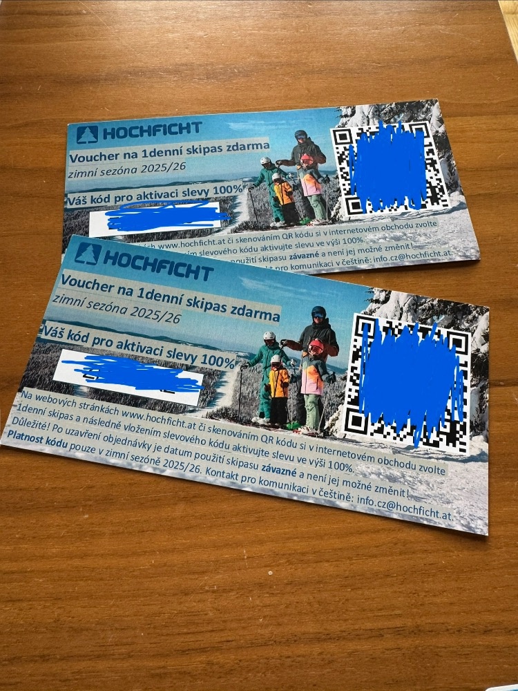 Voucher na skipas Hochficht