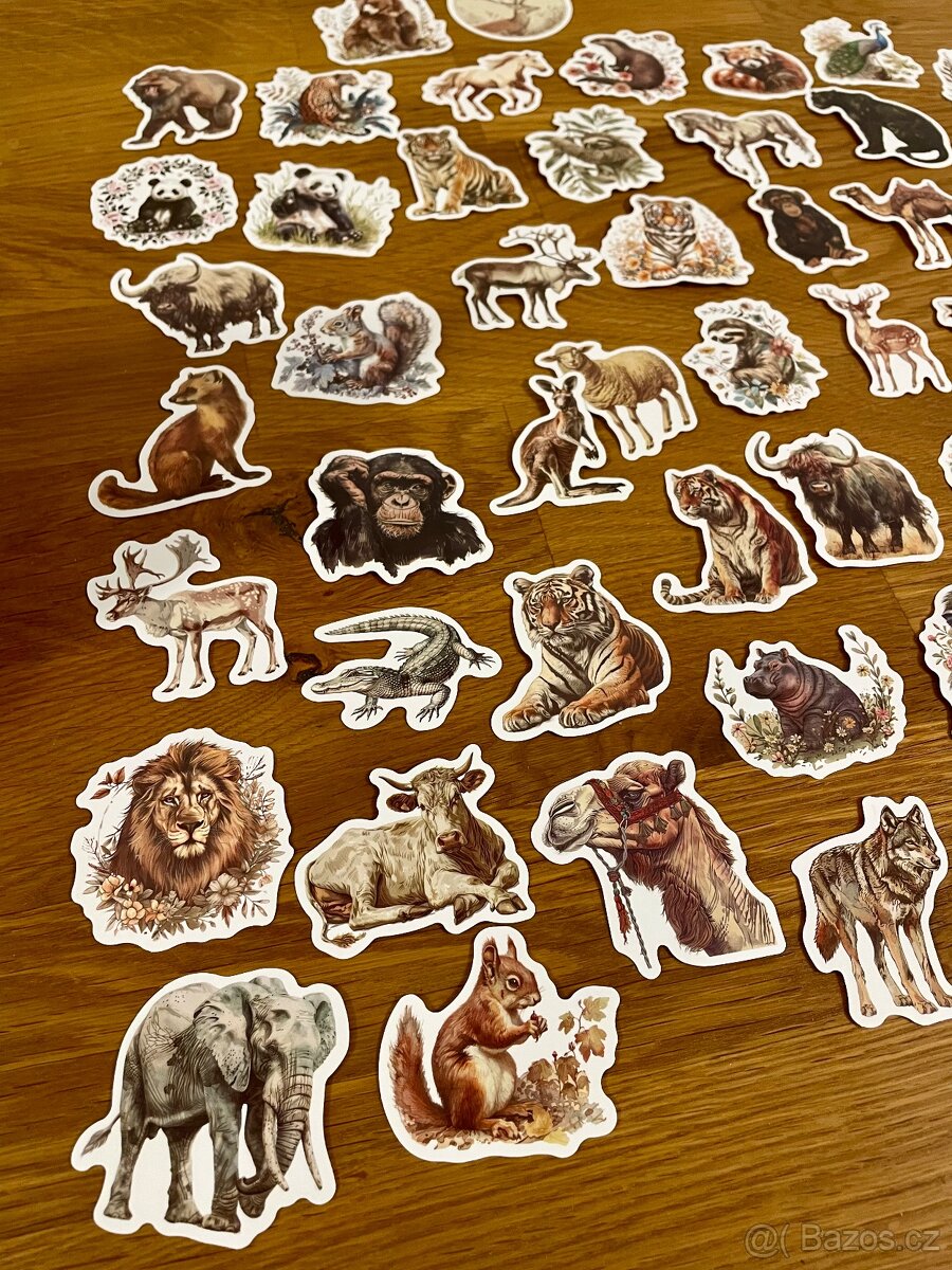 Sada samolepek zvířata zoo 50 ks