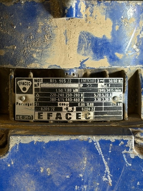 Prodám 3fázový elektromotor EFACEC 1,5 kW (2845 ot./min)