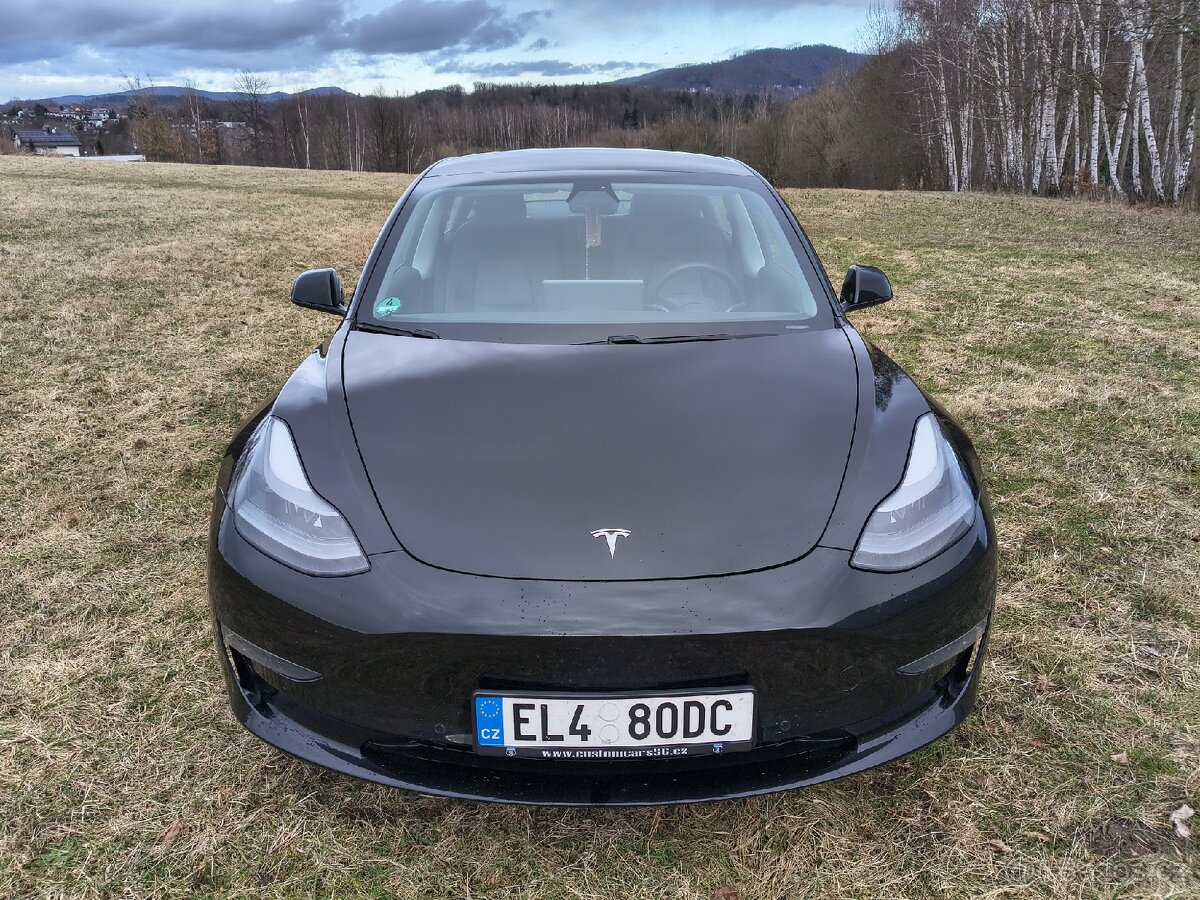 Tesla 3, Long Range, 4WD, SoH 92%, Tažné zařízení