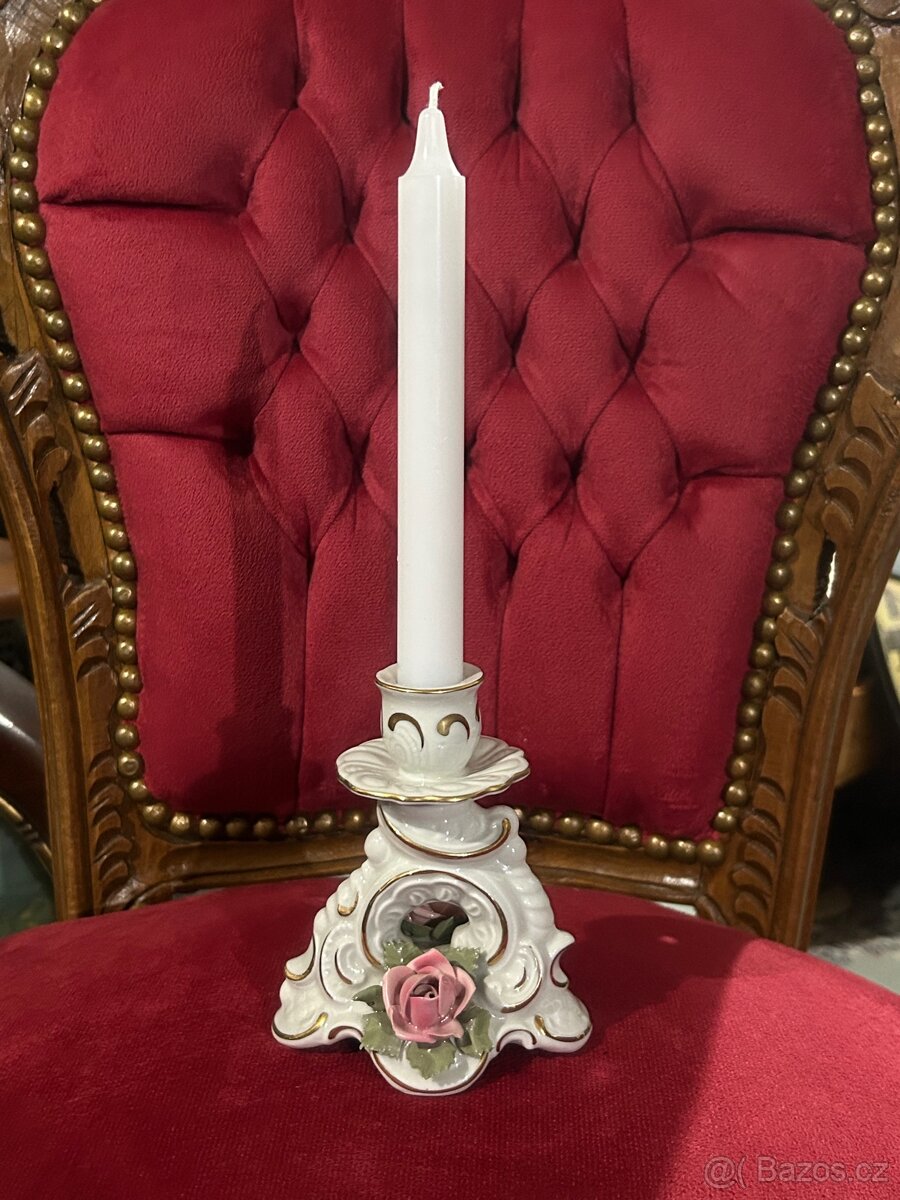 Porcelánový svícen Dresden