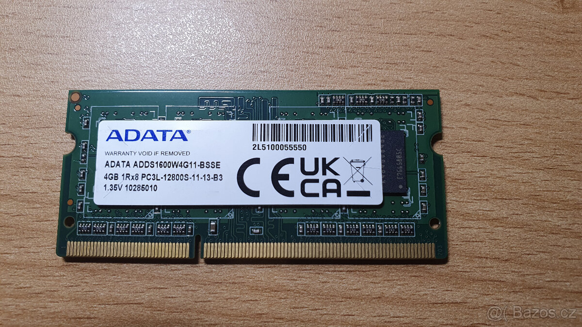 ADATA 4GB DDR3L SODIMM 1600MHz CL11