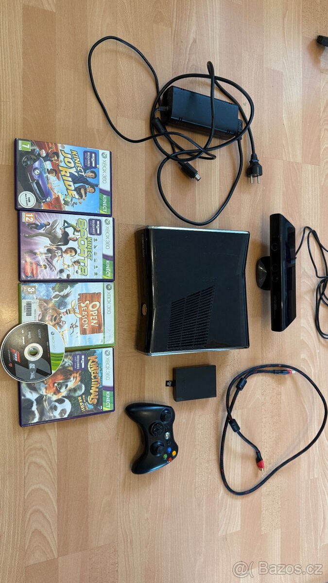 Xbox 360, hdd250GB a Kinectem + hry