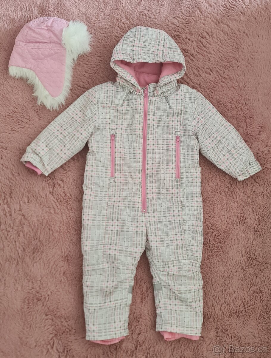 dívčí zimní kombinéza lupilu vel. 86/92 + zdarma čepice