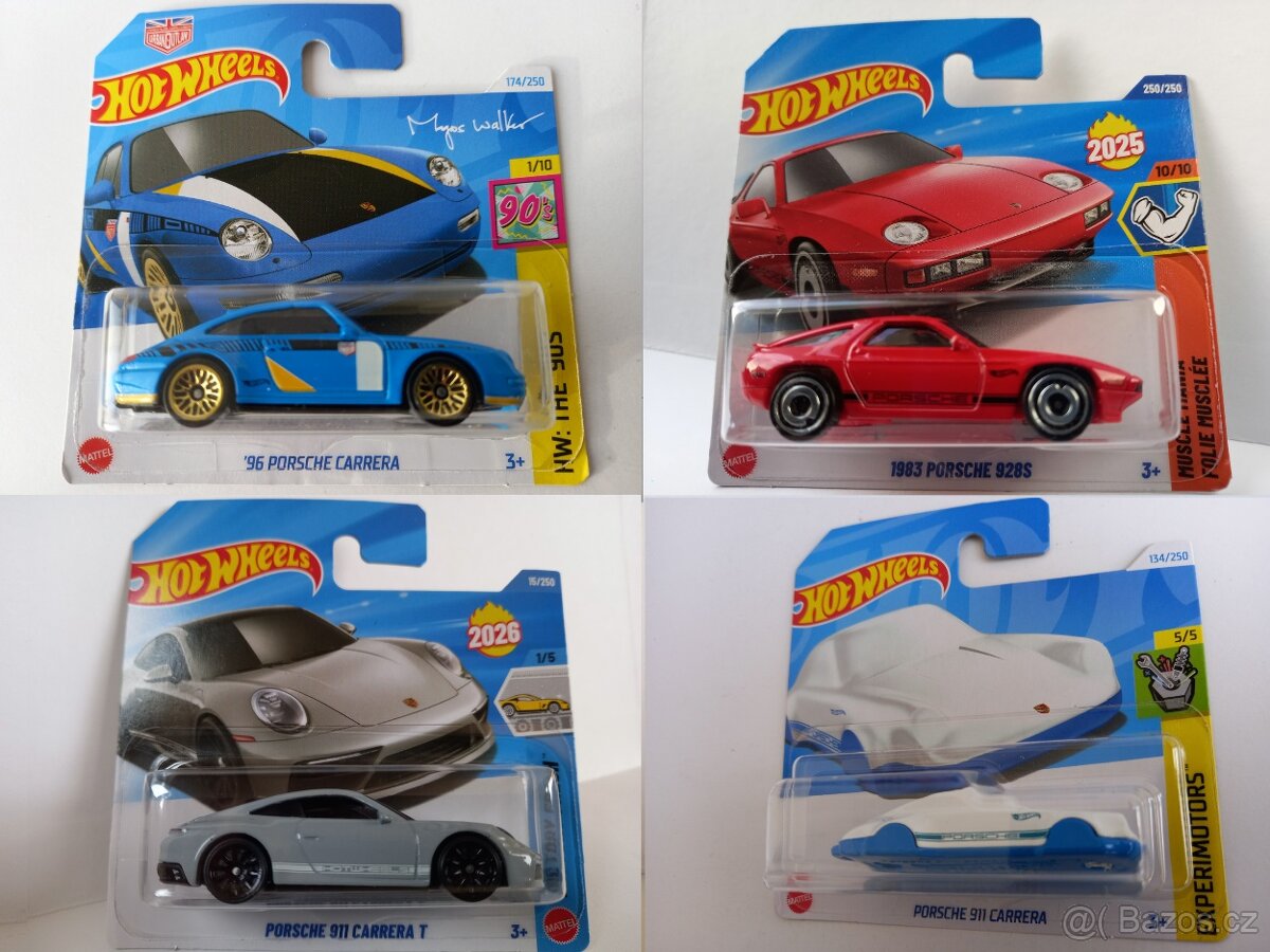 HOT WHEELS - PORSCHE 928S,911 CARRERA T,911 CARRERA CLIP