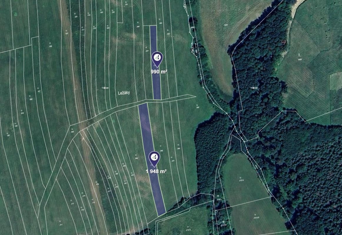 Prodej podílu 5/8 louky 1 836 m², Podolí