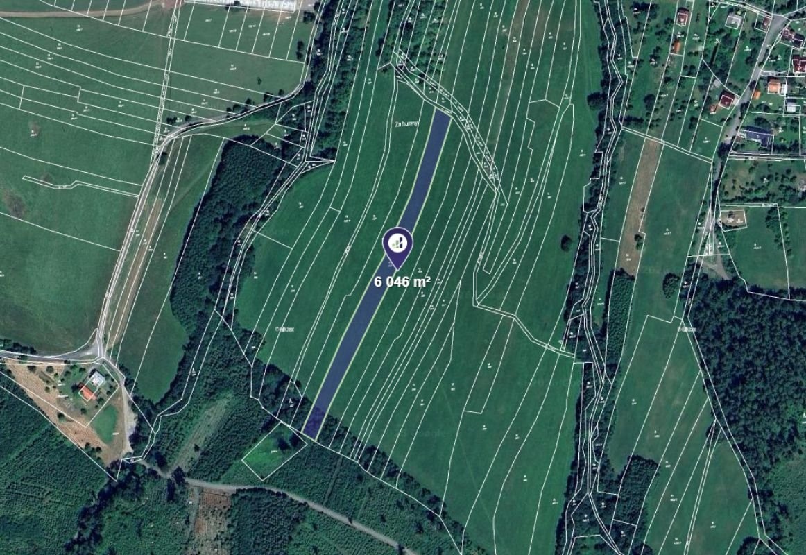 Prodej podílu 5/8 louky 3 779 m², Podolí