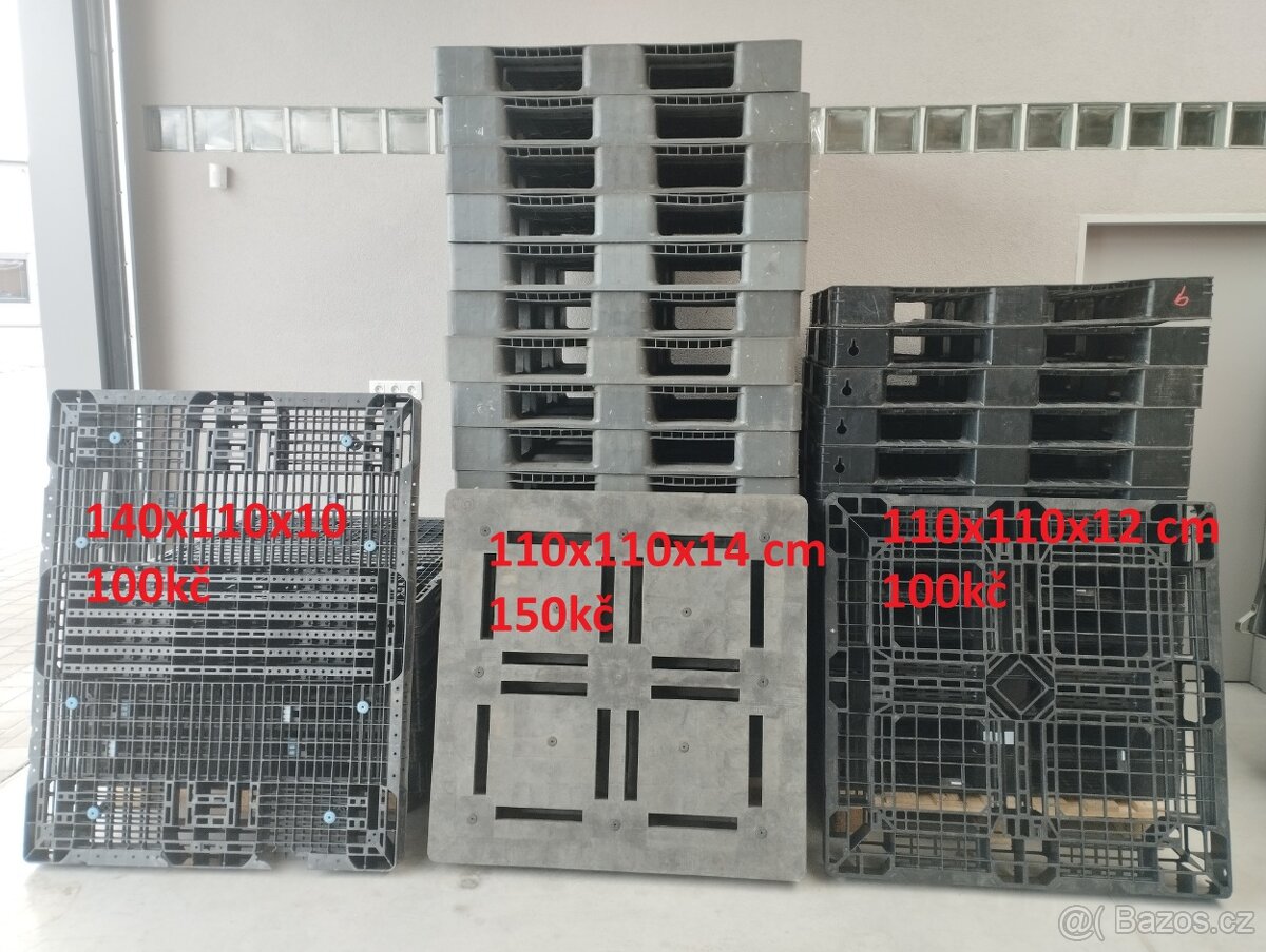 Plastové palety - různé rozměry