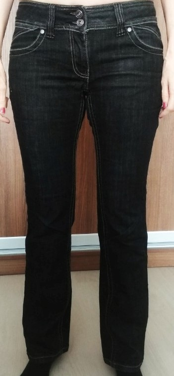 Dámské černé rifle C&A / velikost 38