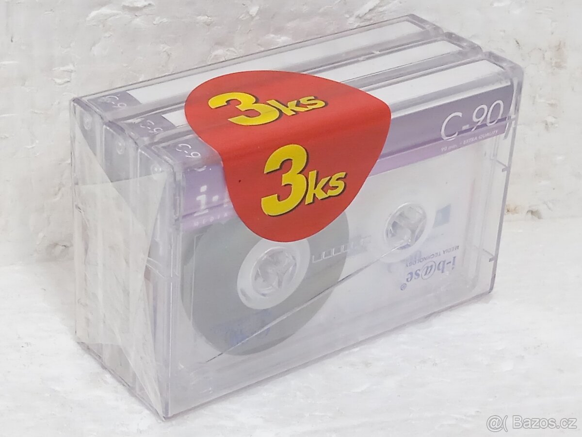 3x I-BASE C-90 Retro Audiokazeta
