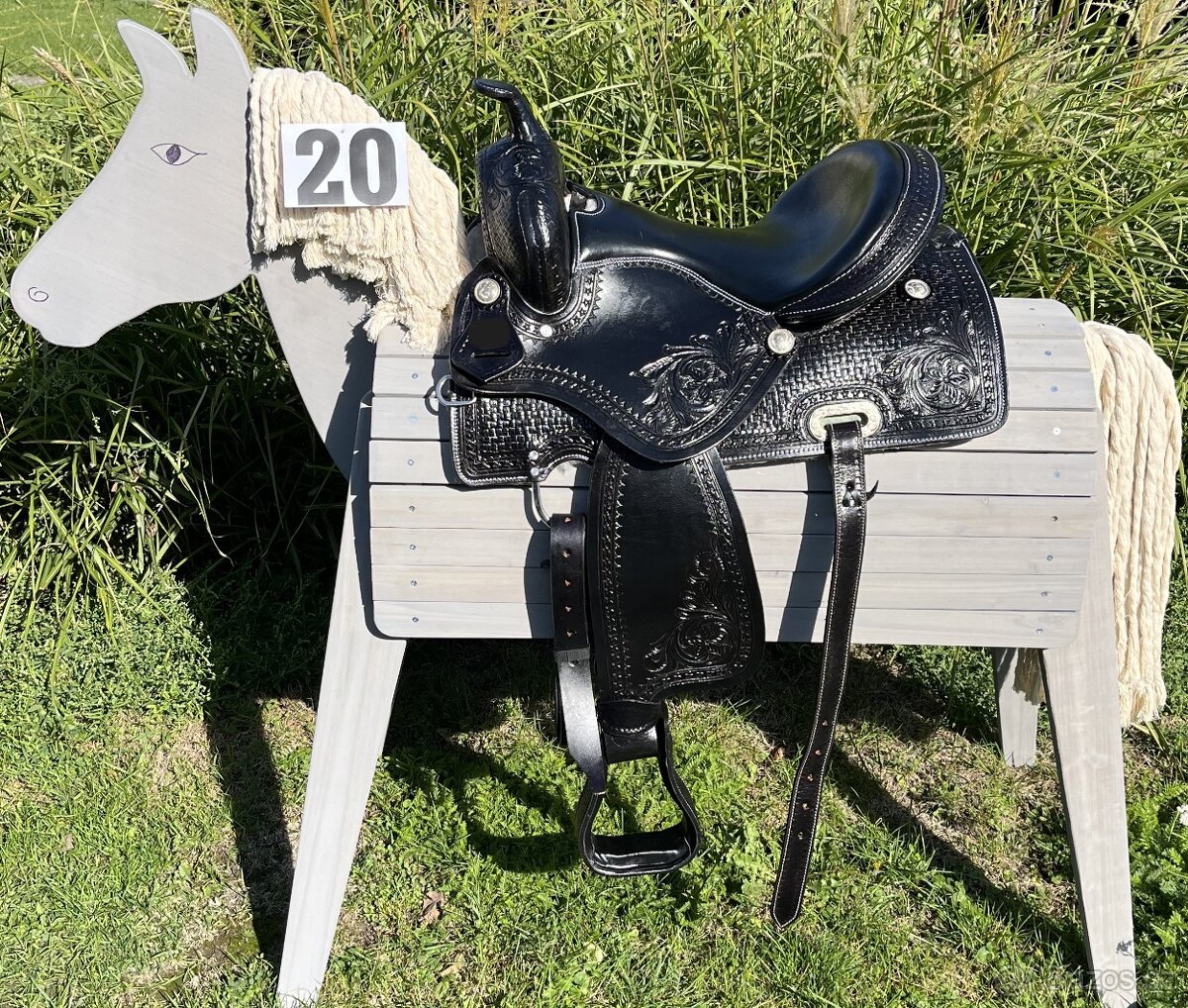 Westernový sedlový komplet 20) černý