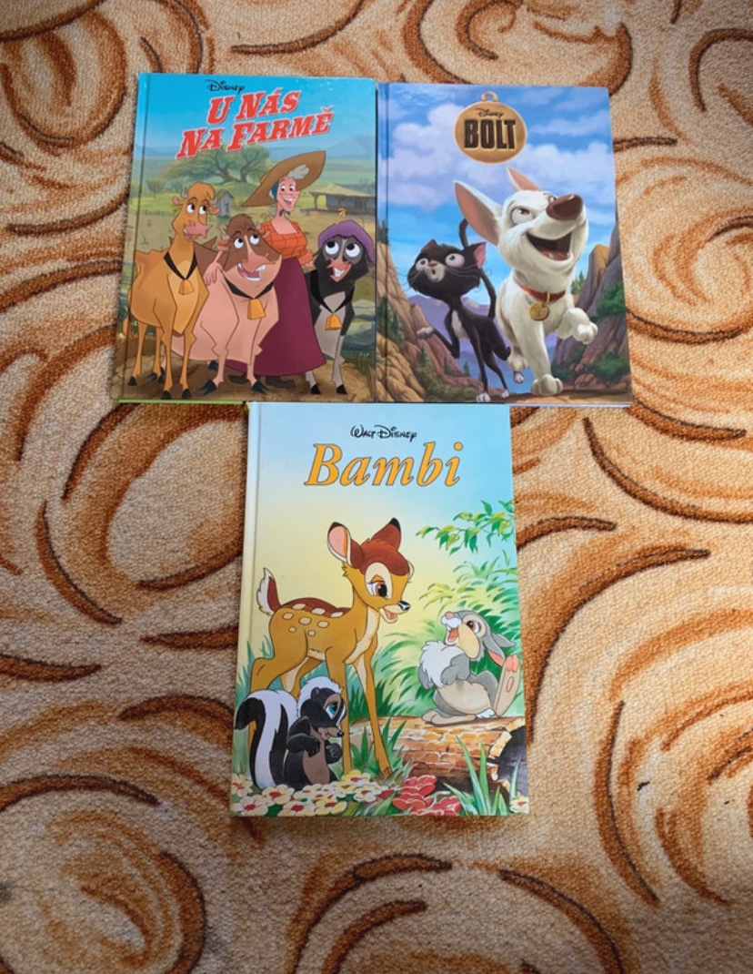 Dětské knihy Disney – Bambi, Bolt, U nás na farmě